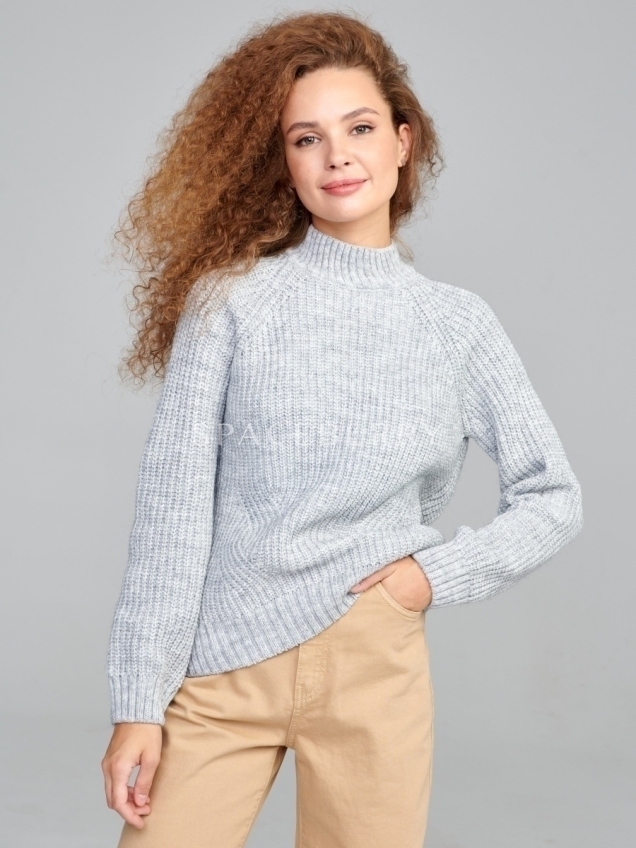 Женский вязаный свитер оверсайз, джемпер